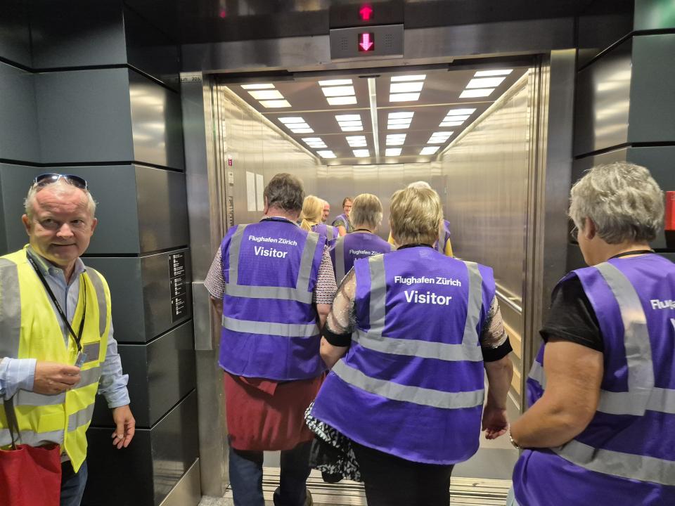 Es geht mit dem Lift