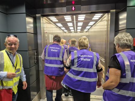 Es geht mit dem Lift